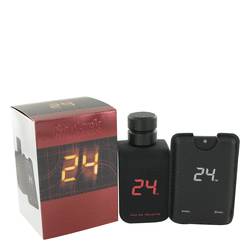 24 Go Dark The Fragrance Cologne By ScentStory Eau De Toilette Spray + .8 oz Mini Pocket Spray For Men