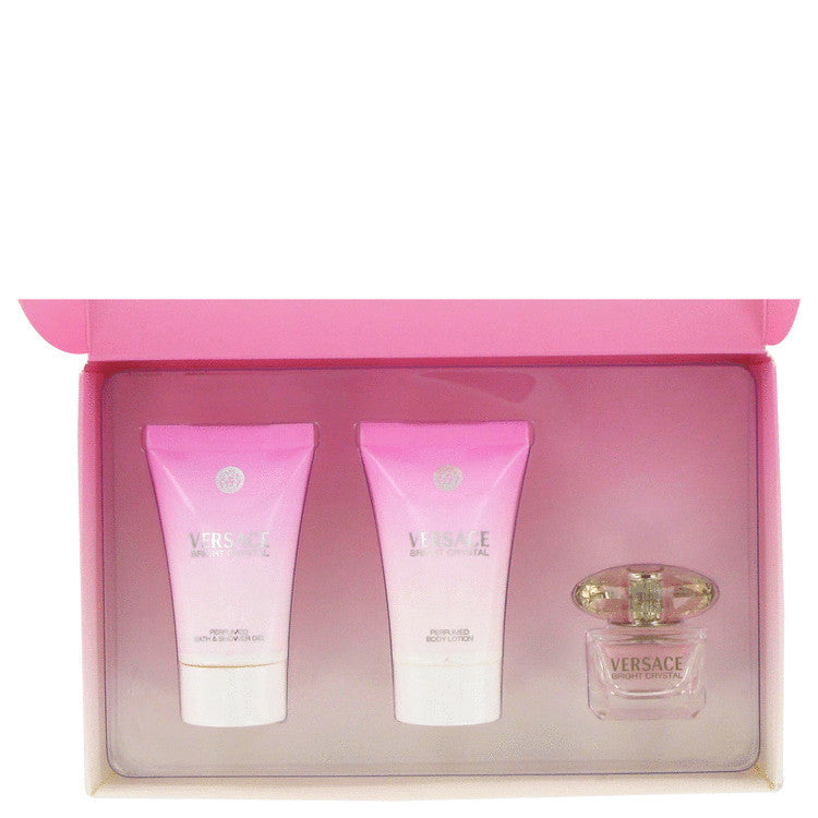 Bright Crystal Perfume By Versace Gift Set For Women