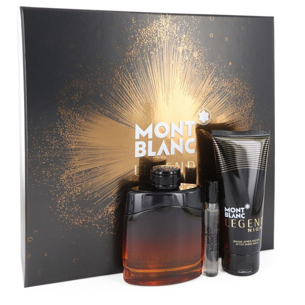 Montblanc Legend Night Cologne By Mont Blanc Gift Set For Men