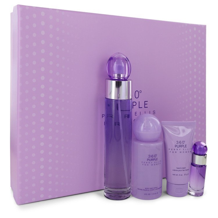 Perry Ellis 360 Purple Perfume By Perry Ellis Gift Set For Women