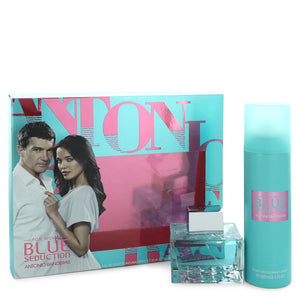 Blue Seduction Perfume By Antonio Banderas Gift Set For Women