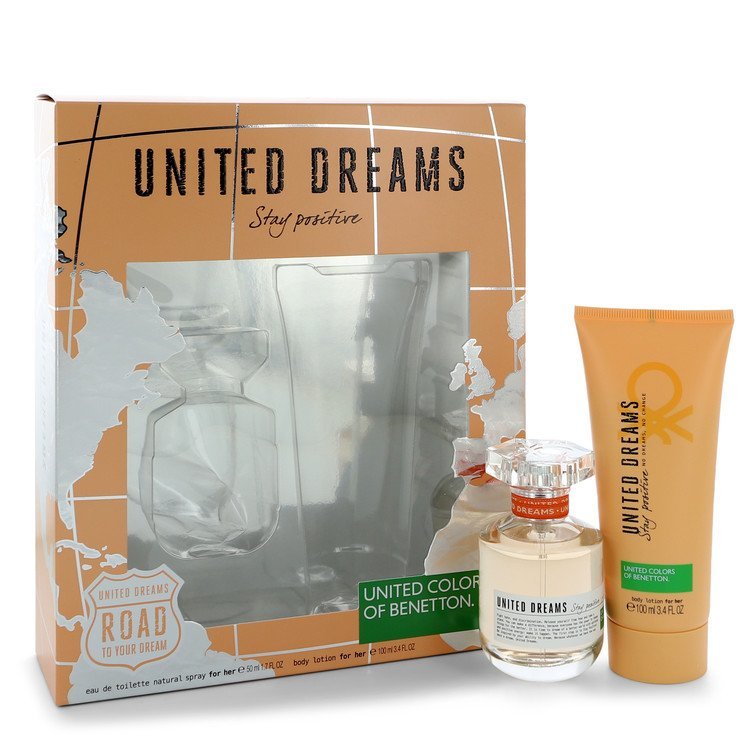 United Dreams Stay Positive Perfume By Benetton Gift Set For Women