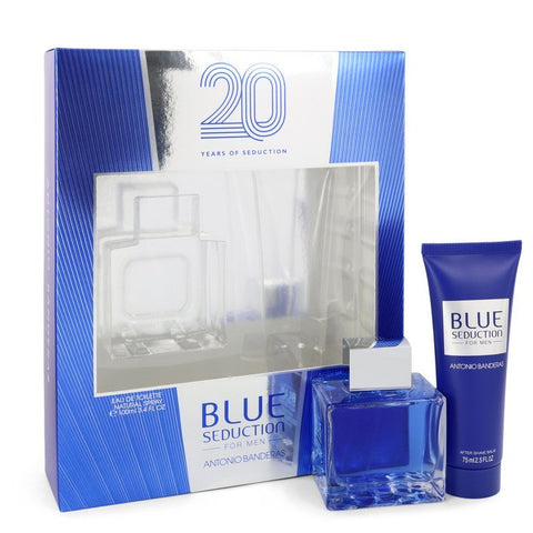 Blue Seduction Cologne By Antonio Banderas Gift Set For Men