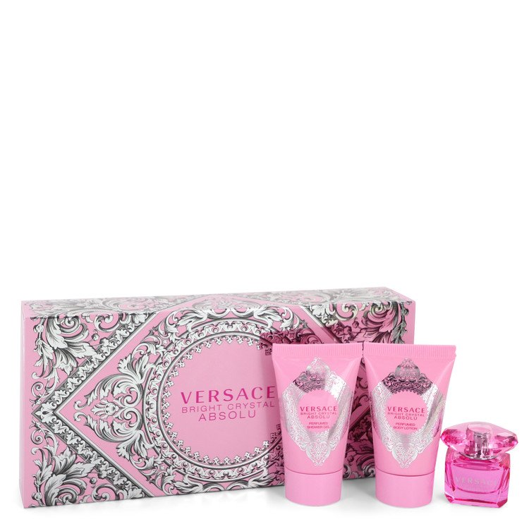 Bright Crystal Absolu Perfume By Versace Gift Set For Women
