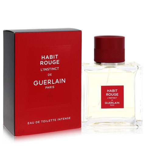 Habit Rouge L'instinct Cologne By Guerlain Eau De Toilette Intense Spray For Men
