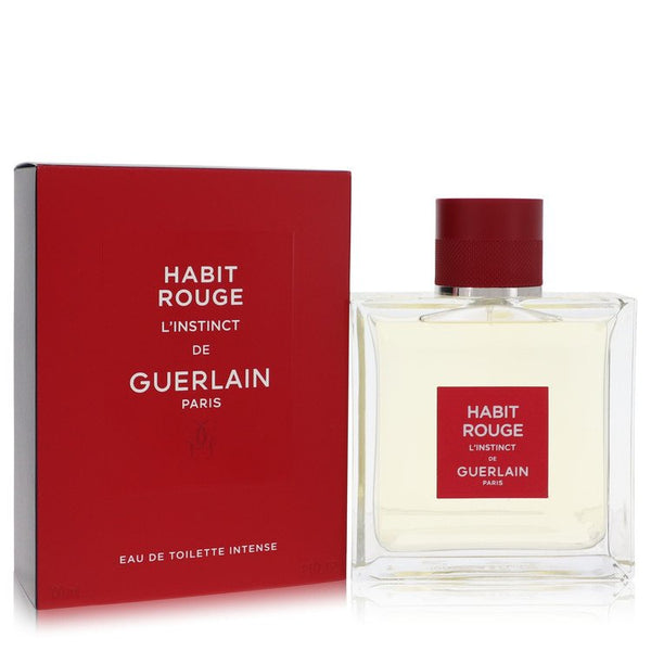 Habit Rouge L'instinct Cologne By Guerlain Eau De Toilette Intense Spray For Men