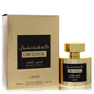 Lattafa Confidential Private Gold Cologne By Lattafa Eau De Parfum Spray (Unisex) For Men