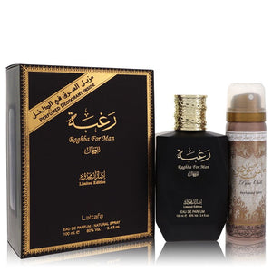 Raghba Cologne By Lattafa Eau De Parfum Spray Plus 1.7 oz Deodorant For Men