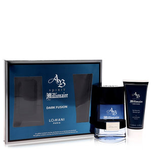 Spirit Millionaire Dark Fusion Cologne By Lomani Gift Set For Men