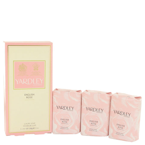 English Rose Yardley Perfume By Yardley London 3 x 3.5 oz  Luxury Soap For Women