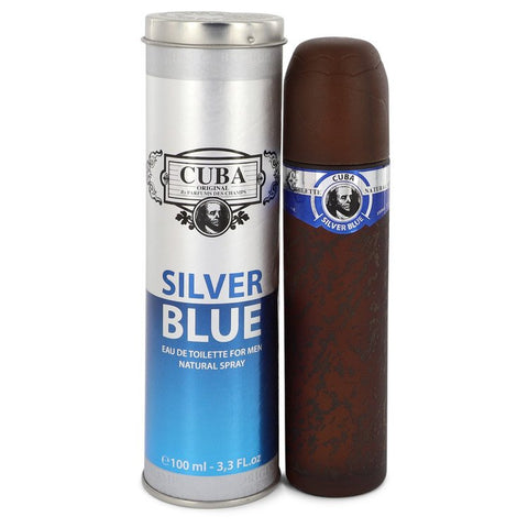 Cuba Silver Blue Cologne By Fragluxe Eau De Toilette Spray For Men