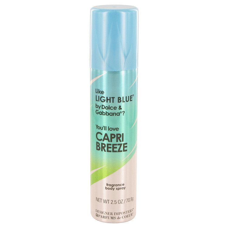 Designer Imposters Capri Breeze Perfume By Parfums De Coeur Body Spray For Women