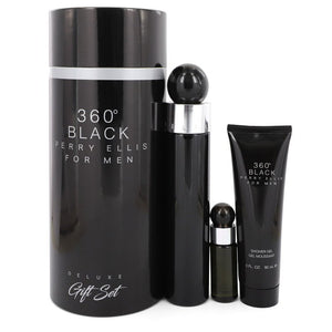 Perry Ellis 360 Black Cologne By Perry Ellis Gift Set For Men